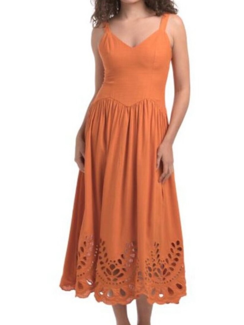 NWOT Moon River Rust Eyelet Midi Dress 🤎
Women’s Size Small